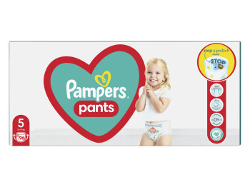 Подгузники-трусики Pampers Pants, одноразовые, карман Stop & Protect, размер 5, 12-17кг, 96шт/уп