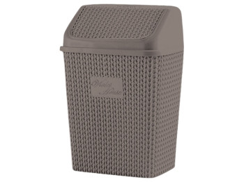 Кошик для сміття Violet House 0026 Віолетта Brown, з кришкою, 10л, 8690070086497