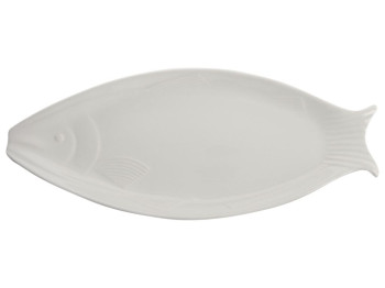 Блюдо Led fish shape, 39×16 см, овальная форма, цвет белый