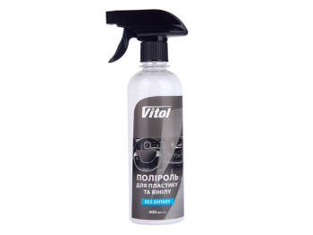 Полироль для пластика и винила VITOL, 400мл, без запаха
