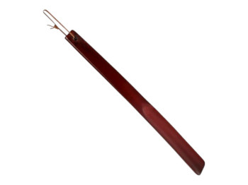 Ложка для обуви, деревянная, 38 см, петля для подвеса, цвет коричневый