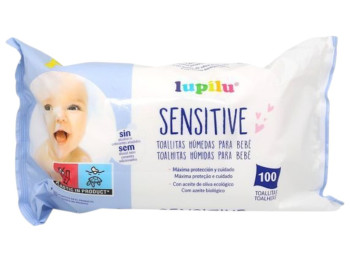 Салфетки Lupilu влажные, Sensitive, 100 штук
