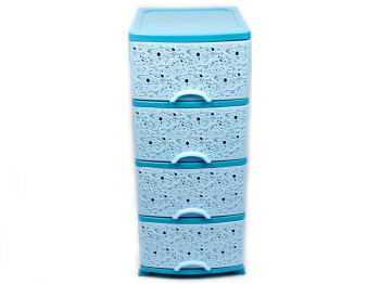 Комод Ажур (цвет - голубой) Efe plastics 47x38x90см