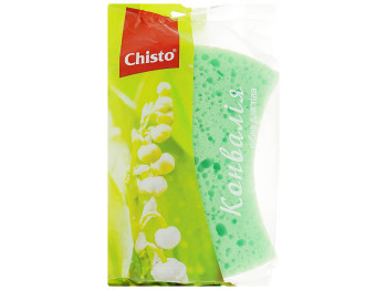 Губка банна поролонова Chisto Конвалія, 14,5х11х4,5см, 1шт