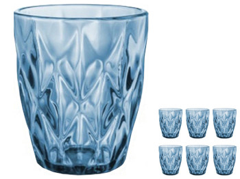 Набір склянок Грані кобальт, 280мл (ціна за набір 6шт)