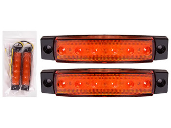Фонарь габаритный BL-64906YL 24V, 6LED, 96х20мм, 2шт