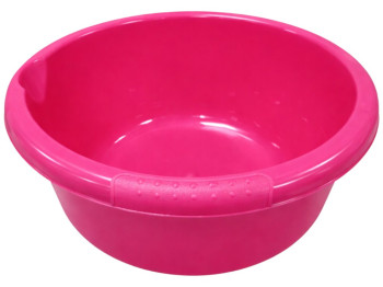 Таз круглый Консенсус, пластик, 5л, 27×15см, цвет малиновый