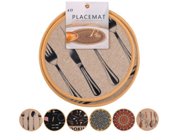 Подставка под горячее Ornament, полиэстер, резина, 18/20см (цена за набор 2шт)