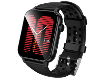 Смарт-часы Borofone BD15, Bluetooth 5.3, TFT дисплей, ABS пластик, силикон, 220×70×30мм, цвет черный