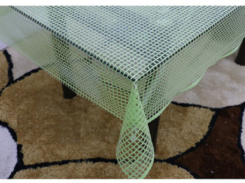 Клеенка виниловая ажурная "Lace" с доп. слоем зеленая 1,37x20 метров (цена за рулон)