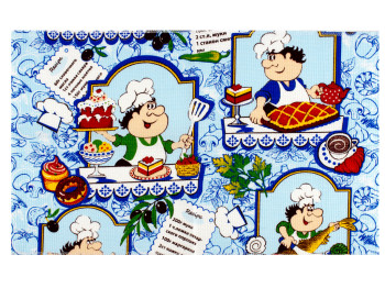 Рушник кухонний 100% бавовна "Кухарчук" синє 50x31см