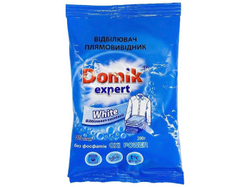Отбеливатель пятновыводитель Domik Expert для белых тканей, 200г