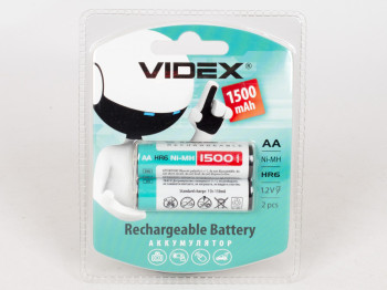 Аккумулятор Videx Rechargeable AA 1500 mAh (цена за блистер 2 шт) 4820118291833