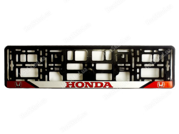 Рамка номера пластик "HONDA" (наклейка с полноцветной печатью)