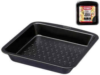 Форма для запекания Pyrex Glide, углеродистая сталь, антипригарное покрытие, 24×24×4,5см