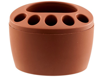 Підставка для зубних щіток R plastic, коричнева, 08004