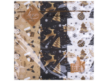 Салфетка Luxy Праздничный коллаж, 33х33см, 3 слоя, 18шт