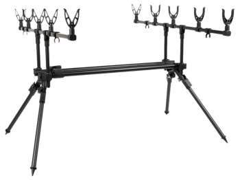 Род-под Sams Fish Twin Carp на 5 спиннингов, алюминий и нейлон, 65–120 см, цвет черный