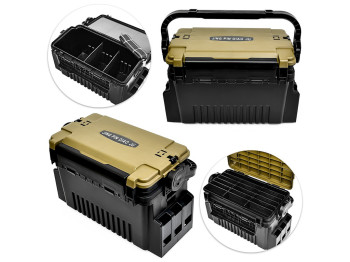 Ящик для снастей, 2-уровневый, пластик, 42,5×25×28см