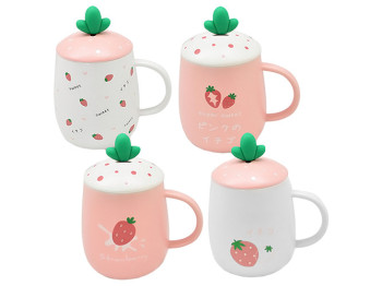 Чашка з кришкою Strawberry 400мл