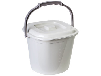 Відро Smart з кришкою, 6л (біла роза/какао) 171027