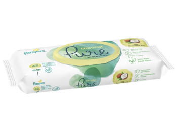 Влажные салфетки детские Pampers Pure Protection Coconut биоразлагаемые 42шт с клапаном