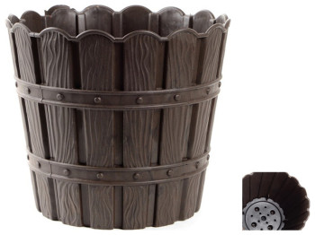 Горщик для квітів Violet House 1046 Bamboo Brown, з дренажем, 3л, 8690070086053