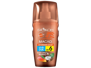 Масло для активного загара Біокон "Coconut&Mango" спрей SPF6 160мл