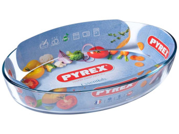 Форма для запекания Pyrex Essentials, овальная, боросиликатное стекло, 2л, 30х21см, цвет прозрачный
