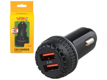 Автомобильное зарядное устройство VOIN C-36208, 2USB (12/24V - 5V 2,4A)