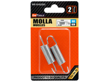 Пружины растяжения Emi Tools, сталь, 1,8×13×60мм, 2шт, (цена за набор)