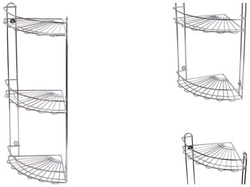 Полка 3-ярусная угловая Besser хромированная 59х20х11см