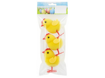 Декор пасхальный Chiken цыплята, 6×7см (цена за упаковку 3шт)