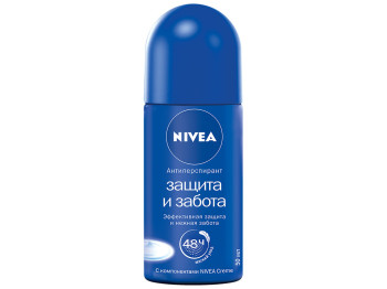 Дезодорант-антиперспірант кульковий Nivea "Захист і турбота" 48 годин 50мл