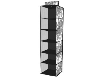 Органайзер підвісний Idea Home Anthracite Flowers, 6 комірок, 28x28x112см, 6900070585527