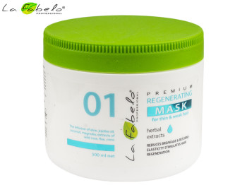 Маска регенеруюча La Fabelo Premium 01 Regeneration для тонкого і слабкого волосся 500мл Італія