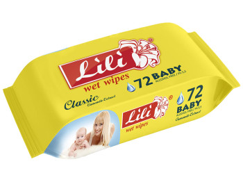 Влажные салфетки детские "Lili" "C экстрактом ромашки" 72 шт