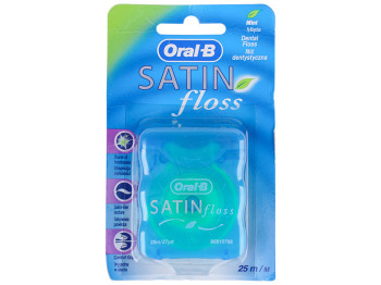 Зубная нить Oral-B Satin Floss, мята, 25м