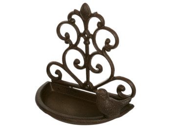 Кормушка для птиц, чугун, 19×10×18см, цвет коричневый