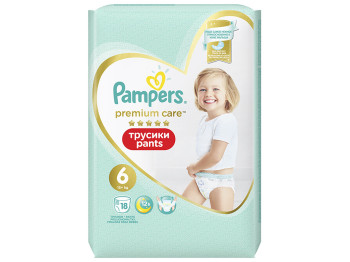 Подгузники-трусики одн. для мальч. и девоч. Pampers PremiumCare Pants Размер 6 ExtraLarge 15+кг 18шт