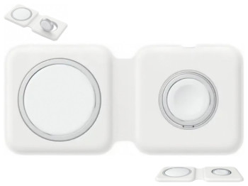Бездротовий Зарядний Пристрій MagSafe Duo 17.5W 1:1 Колір Бiлий