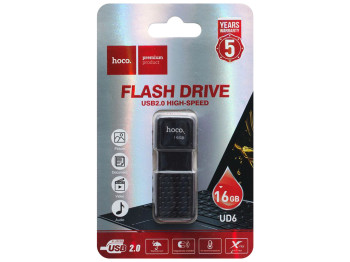 USB флеш-накопичувач Hoco UD6 USB 2.0 16GB Колір Чорний