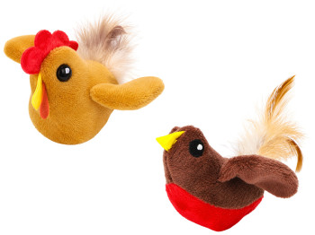 Игрушка-птичка для кошек Nobleza, плюш, 9×6см
