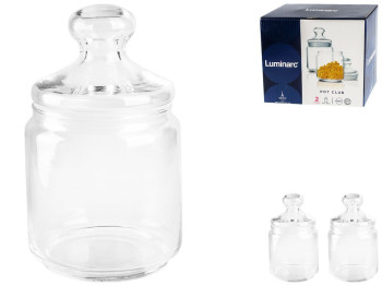 Набор банок для сыпучих Luminarc Jar Club, 750мл (цена за набор 2шт) 883314720723