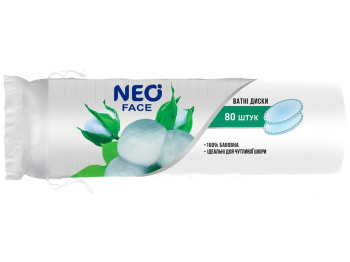 Ватні диски косметичні Neo face, 80шт