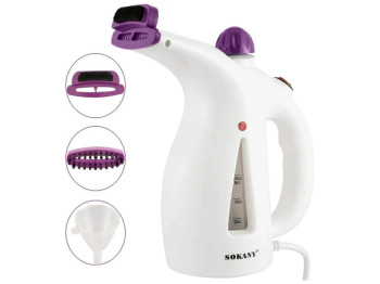Отпариватель ручной Sokany, для одежды, 800Вт, пластик, нержавеющая сталь, 200мл, цвет белый