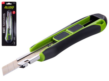 Нож пластик/резина Alloid Pro, усиленный с выдвижным сегментным лезвием SK5, 18мм (3шт)