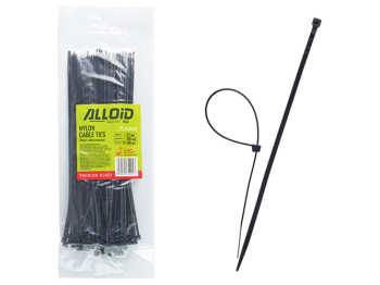 Хомут пластиковий Alloid, 2,5х200мм, 100шт, чорний (PC-25200 B)
