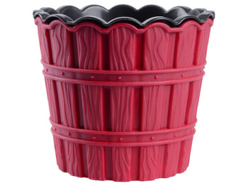 Горщик для квітів Violet House Bamboo Smart Red, з внутрішньою вставкою, 1,2л, 8690071220555