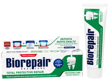 Зубна паста Biorepair Total Protective Repair для захисту та відновлення емалі без фтору, 75 мл